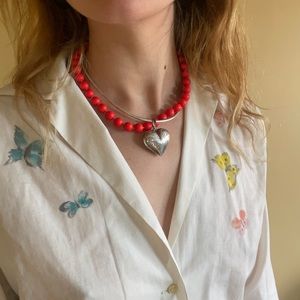 Vintage 70s butterfly blouse